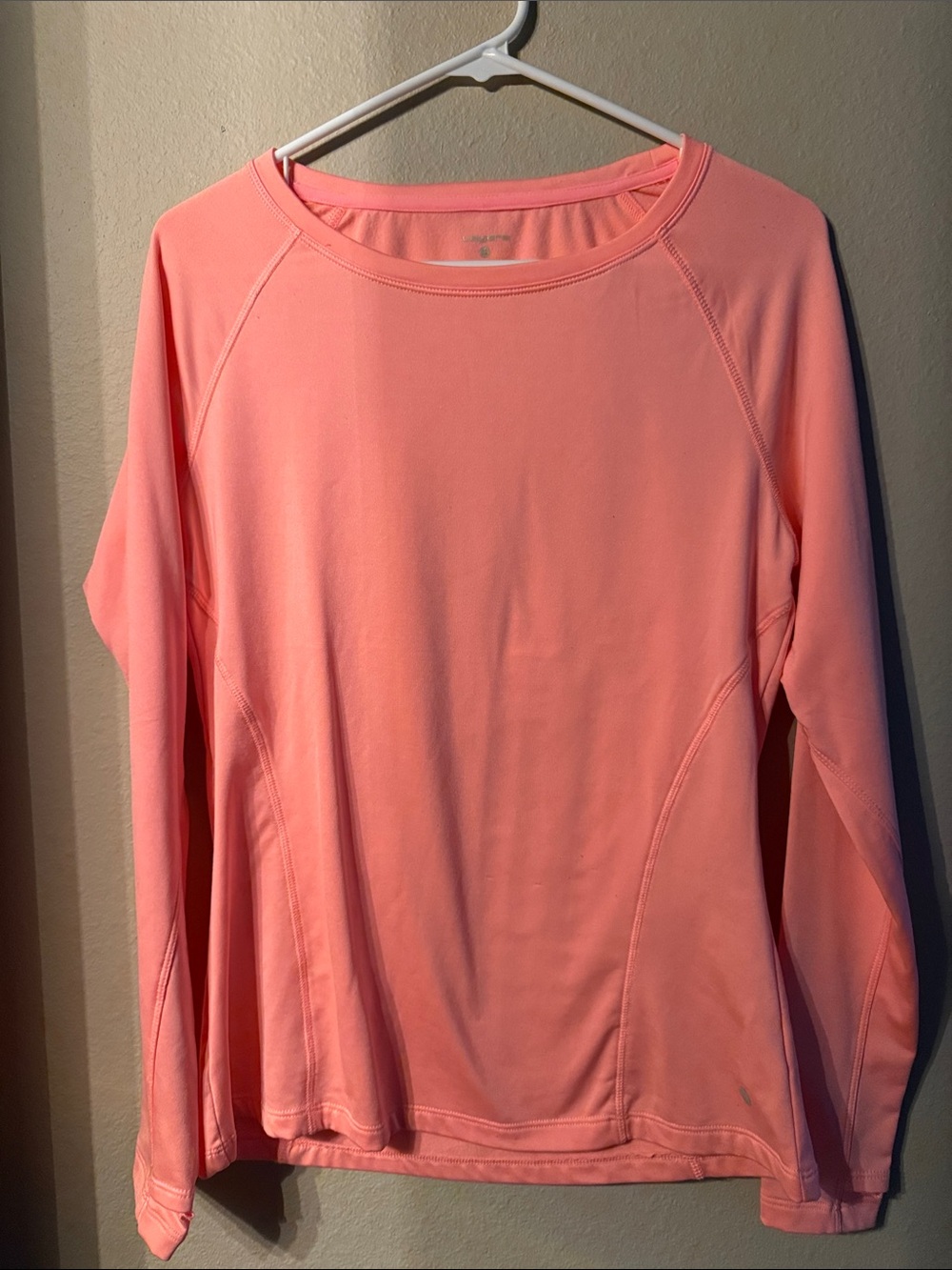 Layer 8 Coral Pink Long Sleeve Active Tee